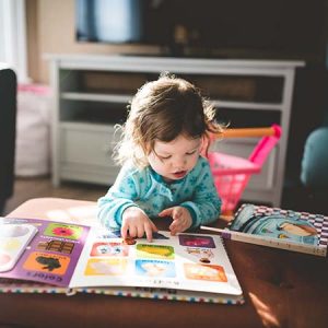 toddler reading book